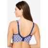 Catherines Women’s Plus Size Cotton Comfort Wireless Bra(Ultra Blue Eyelet Geo)