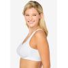 Catherines Women’s Plus Size Cotton Comfort Wireless Bra(White)