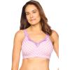 Catherines Women’s Plus Size Cotton Comfort Wireless Bra(Light Purple Gingham)