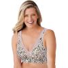 Catherines Women’s Plus Size Cotton Comfort Wireless Bra(Sunset Mauve Animal)
