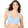 Catherines Women’s Plus Size Cotton Comfort Wireless Bra(Tropical Bloom)