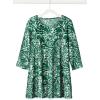 Woman Within Plus Size 2-Pocket Swing Tunic(Emerald Batik)