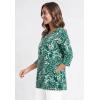 Woman Within Plus Size 2-Pocket Swing Tunic(Emerald Batik)