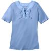 Woman Within Plus Size Lace-Up Knit Tee(French Blue)