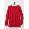 Woman Within Plus Size Long-Sleeve Crewneck Soft Waffle Knit Thermal Shirt(Classic Red)