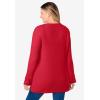 Woman Within Plus Size Long-Sleeve Crewneck Soft Waffle Knit Thermal Shirt(Classic Red)
