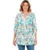 Woman Within Plus Size 7-Day Layered-Look Tunic(White Hibiscus Garden)