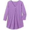 Woman Within Plus Size Three-Quarter Sleeve Zipper Tunic(Pretty Violet)