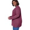 Woman Within Plus Size Waffle Thermal Lace Bib Henley Tee(Deep Claret)