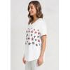 Woman Within Plus Size Cuffed Americana Print Tee(Red White Blue Stars)