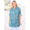 Woman Within Plus Size Pintucked Button Down Gauze Shirt(Banana)