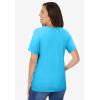 Woman Within Plus Size Ruffle Tee(Paradise Blue)