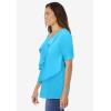Woman Within Plus Size Ruffle Tee(Paradise Blue)