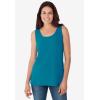 Woman Within Plus Size Scoopneck Tank(Sweet Coral)