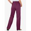 Woman Within Plus Size Perfect Back-Elastic Gap-Free Straight-Leg Cotton Jeans(Deep Claret)