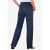 Woman Within Plus Size Perfect Back-Elastic Gap-Free Straight-Leg Cotton Jeans(Navy)