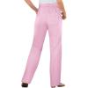 Woman Within Plus Size Perfect Back-Elastic Gap-Free Straight-Leg Cotton Jeans(Pink)