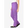 Woman Within Plus Size Perfect Back-Elastic Gap-Free Straight-Leg Cotton Jeans(Pretty Violet)