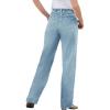 Woman Within Plus Size Perfect Back-Elastic Gap-Free Straight-Leg Cotton Jeans(Light Stonewash)
