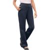 Woman Within Plus Size Perfect Back-Elastic Gap-Free Straight-Leg Cotton Jeans(Navy)