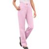 Woman Within Plus Size Perfect Back-Elastic Gap-Free Straight-Leg Cotton Jeans(Pink)