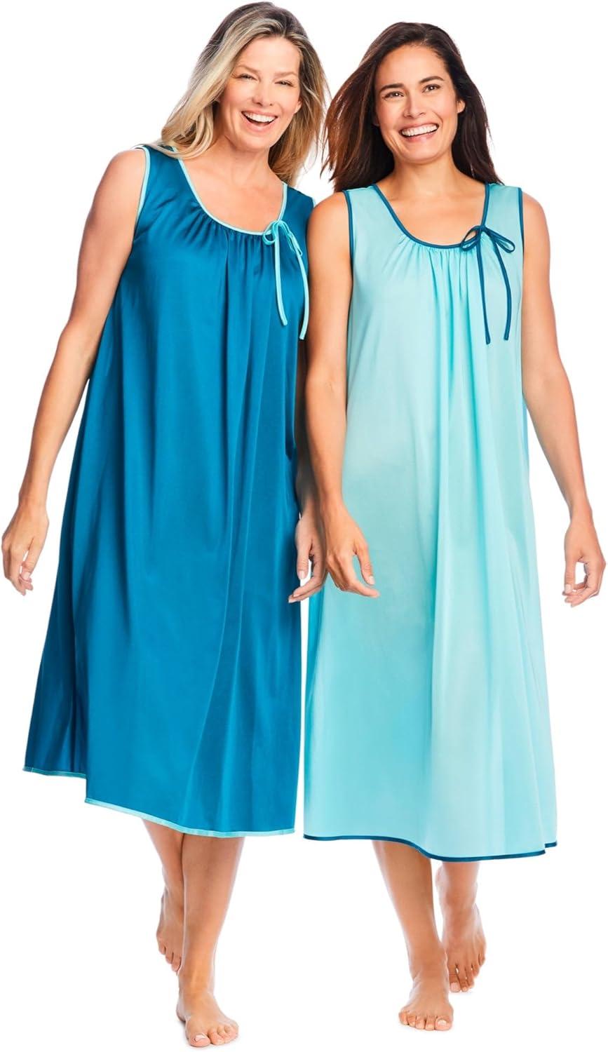 imageOnly Necessities Plus Size 2Pack Sleeveless NightgownNeutral Animal