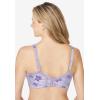 Comfort Choice Women’s Plus Size Cotton Back-Close Wireless Bra(Pale Lilac Floral)