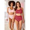 Comfort Choice Women’s Plus Size Cotton Back-Close Wireless Bra(Ultra Blue Stars)