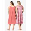 Only Necessities Plus Size 2-Pack Sleeveless Nightgown(Neutral Animal)