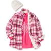 Woman Within Plus Size Fleece Flannel Snap-Front Shirt(Green Ivory Plaid)