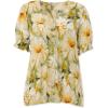 ellos Plus Size Button Front Crinkle Tunic(Desert Sage Floral)
