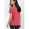 ellos Plus Size Keyhole Tee(Radiant Red Floral)