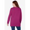 Woman Within Plus Size Crewneck Fleece Sweatshirt(Raspberry)