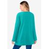 Woman Within Plus Size Crewneck Ultra Soft Sherpa Sweatshirt(Aquamarine)