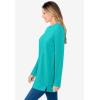 Woman Within Plus Size Crewneck Ultra Soft Sherpa Sweatshirt(Aquamarine)