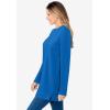 Woman Within Plus Size Crewneck Ultra Soft Sherpa Sweatshirt(Bright Cobalt)