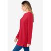 Woman Within Plus Size Crewneck Ultra Soft Sherpa Sweatshirt(Classic Red)