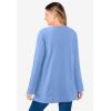 Woman Within Plus Size Crewneck Ultra Soft Sherpa Sweatshirt(French Blue)