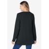 Woman Within Plus Size Crewneck Ultra Soft Sherpa Sweatshirt(Heather Charcoal)