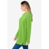 Woman Within Plus Size Crewneck Ultra Soft Sherpa Sweatshirt(Kiwi)