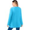 Woman Within Plus Size Crewneck Ultra Soft Sherpa Sweatshirt(Paradise Blue)
