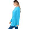 Woman Within Plus Size Crewneck Ultra Soft Sherpa Sweatshirt(Paradise Blue)