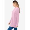 Woman Within Plus Size Crewneck Ultra Soft Sherpa Sweatshirt(Pink)