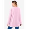 Woman Within Plus Size Crewneck Ultra Soft Sherpa Sweatshirt(Pink)