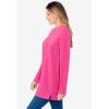 Woman Within Plus Size Crewneck Ultra Soft Sherpa Sweatshirt(Raspberry Sorbet)