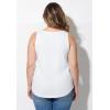 Woman Within Plus Size Graphic Tank Tunic(White Summer Love)