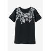 Woman Within Plus Size Graphic Tee(Pine Lotus)