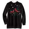 Woman Within Plus Size Layered-Look Sweatshirt(Black Cardinals)