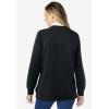 Woman Within Plus Size Layered-Look Sweatshirt(Black Cardinals)