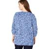 Woman Within Plus Size Long-Sleeve Crewneck Soft Waffle Knit Thermal Shirt(Emerald Green)